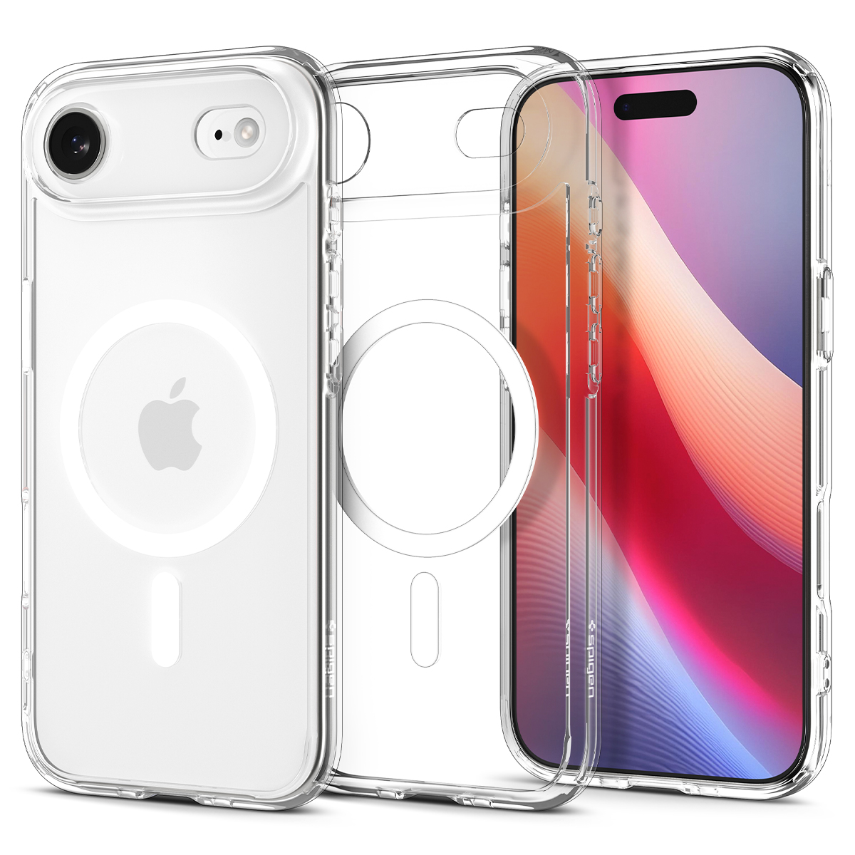 Etui Spigen do iPhone Air, Ultra Hybrid, z MagSafe, Clear/White
