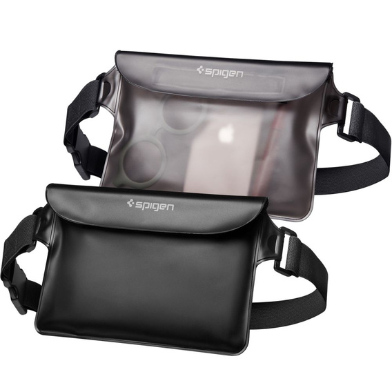 2x SPIGEN A620 Uniwersalna Wodoodporna Saszetka Waist Bag, Black