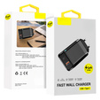 Zestaw Ładowarka sieciowa GaN, PD QC 45W 3A, USB-C USB-A + kabel 60W