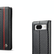 Etui z klapką do Google Pixel 8A, Carbon LC.IMEEKE, czarne