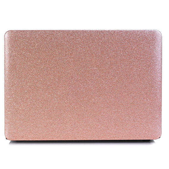 Etui do MacBook Air 13 A2337 M1 A2179 A1932, Glitter Hard Case Obudowa, Brokat, Rose Gold