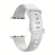 Pasek Silikonowy do Apple Watch 1/2/3/4/5/6/7/8/9/10/11/SE 38/40/41/42mm, Rose, Biały