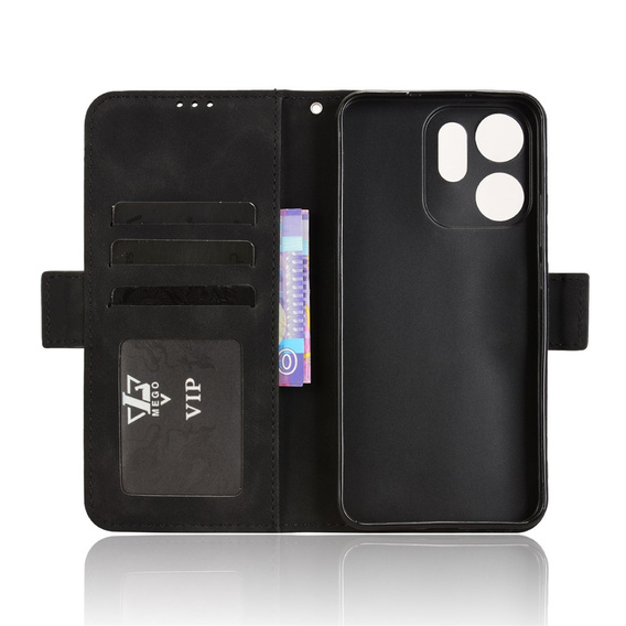 Etui z klapką do Oppo Reno 14 F / 14 FS, Card Slot, czarne