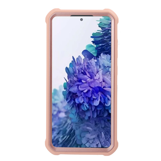 Etui pancerne do Samsung Galaxy S20 FE, Dexnor Full Body, różowe rose gold