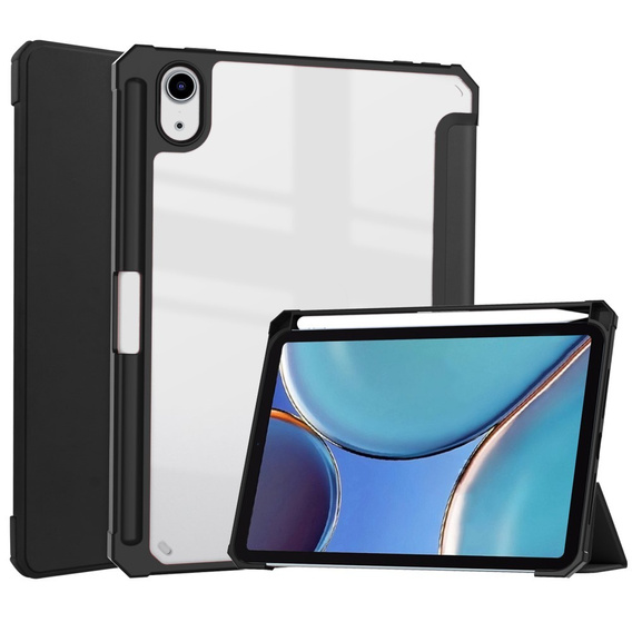 Etui do iPad mini 8.3" 2024/2021 (7/6 gen.), z podstawką z miejscem na rysik, czarne