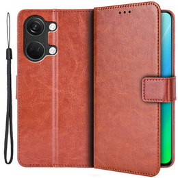 Etui z klapką do OnePlus Nord 3 5G, Crazy Horse Wallet, brązowe