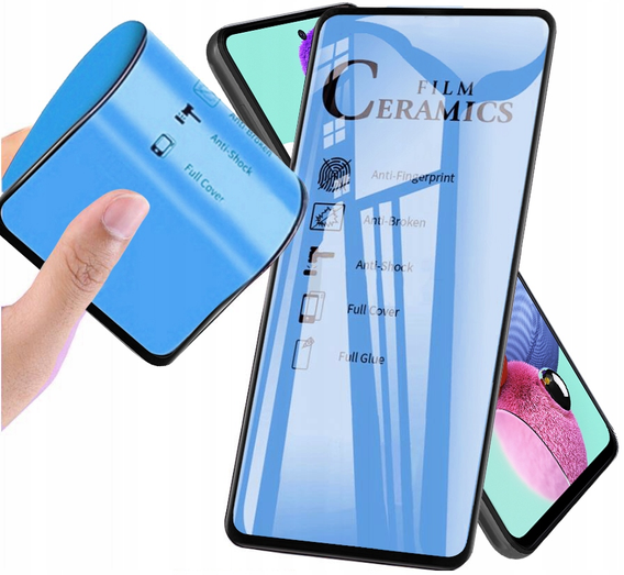 Etui do Samsung Galaxy A55 5G, Electro heart, białe + Szkło Full Glue Ceramic