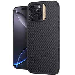 Etui do iPhone 16 Pro, pancerne Nillkin, Carbon Fiber, do Magsafe, złote