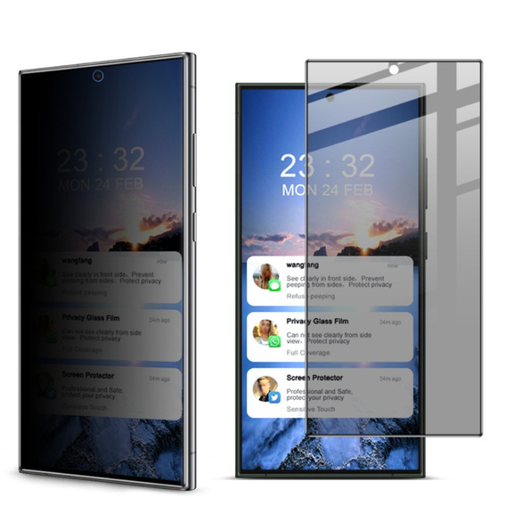 IMAK Privacy Szkło Hartowane prywatyzujące do Samsung Galaxy S24 Ultra