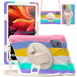 Pancerne etui do Lenovo Tab K11 Plus, z podstawką i paskiem na ramię – wielokolorowe