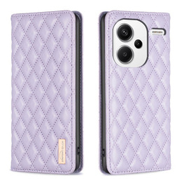 Etui z klapką do Xiaomi Redmi Note 13 Pro+, Wallet, BINFEN COLOR, fioletowe