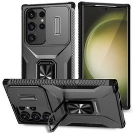 Etui do Samsung Galaxy S24 Ultra, Slide Lens Lid, Czarne