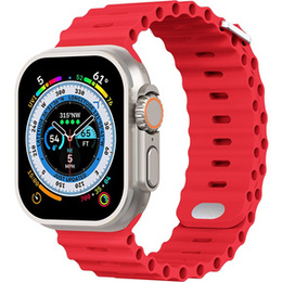 Pasek Silikonowy do Apple Watch 1/2/3/4/5/6/7/8/9/10/11/SE Ultra 1/2/3 42/44/45/46/49mm, Czerwony