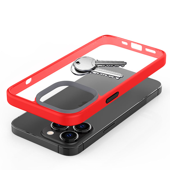 Etui do iPhone 13 Pro, ERBORD Hybrid Case, czerwone