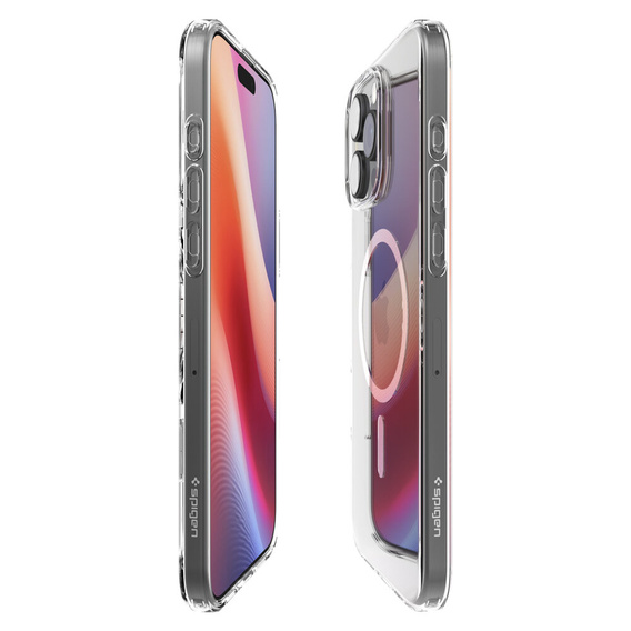 Etui Spigen do iPhone 16 Pro Max, Liquid Crystal Mag, przezroczyste + Szkło Hartowane 9H