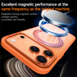 Etui SULADA Magnetic Matte z podstawką do iPhone 17 Pro Max – pomarańczowy