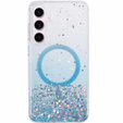 Etui do Samsung Galaxy S24, Glittery, do MagSafe, niebieskie