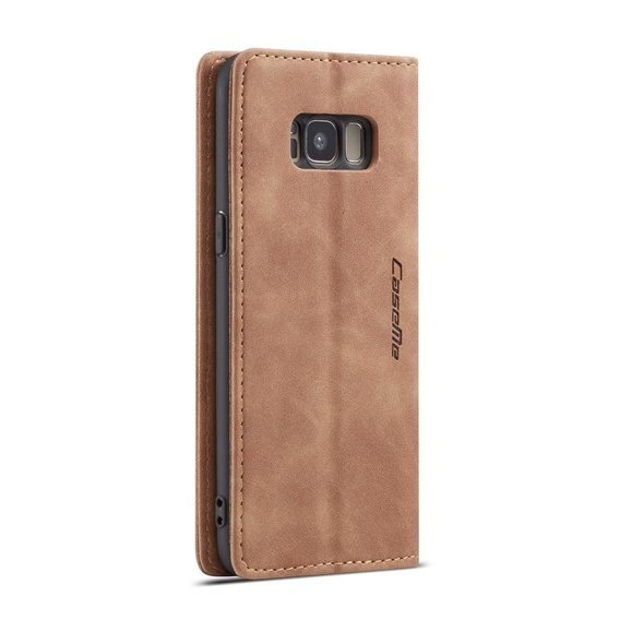 Etui CASEME do Samsung Galaxy S8, Leather Wallet Case, brązowe