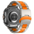 Bransoleta do Samsung Galaxy Watch Ultra 47mm (2025 / 2024), Tytanowa / Pomarańczowa