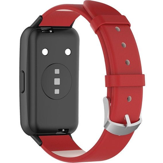 Pasek ze skóry naturalnej do Huawei Band 7, Red
