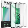 2x Szkło Hartowane do Samsung Galaxy S22, ERBORD 3D pełne, szybka na cały ekran