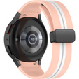 Pasek Silikonowy do Samsung Galaxy Watch 4/5/6/7/FE 40/42/43/44/45/46/47mm, Różowy / Biały