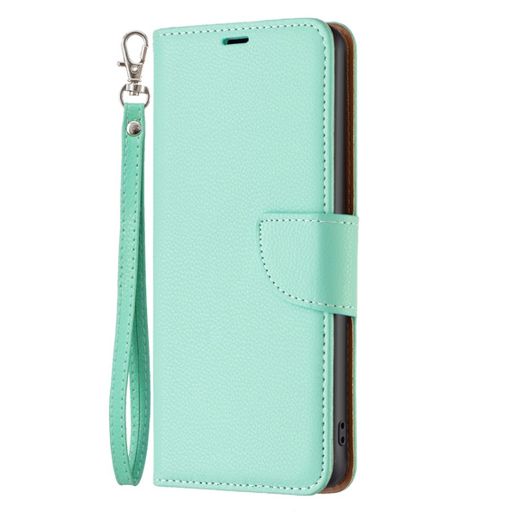 Etui z klapką do Xiaomi Redmi Note 13 Pro 5G, Wallet Litchi Leather, zielone