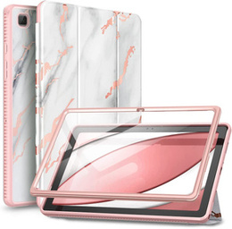Etui do Samsung Galaxy Tab A7, Suritch Full Body Basic Marble, różowe