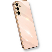 Etui do Samsung Galaxy A25 5G, Glamour CamShield, różowe + szkło 9H