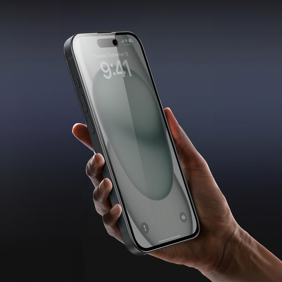 2x Szkło Prywatyzujące do iPhone 15 Plus, ERBORD Anti-Spy Hartowane