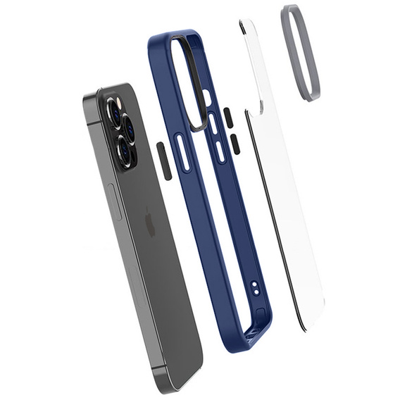 Etui do iPhone 13 Pro, ERBORD Hybrid Case, niebieskie