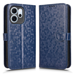 Etui z klapką do Oppo Reno 14 F / 14 FS, Wallet Rhombus, niebieskie