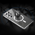 Etui Magnetic Dual Glass MagSafe do Samsung Galaxy S25 Ultra, srebrne