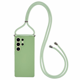 Etui do Samsung Galaxy S25 Ultra, na ramię ze smyczą – zielone