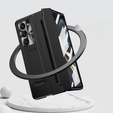 Etui ochronne PC z podstawką i ochroną zawiasu do Samsung Galaxy Z Fold6 5G – czarne