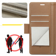 Etui z klapką CASEME do Samsung Galaxy Z Fold7 5G Litchi Wallet – brązowe