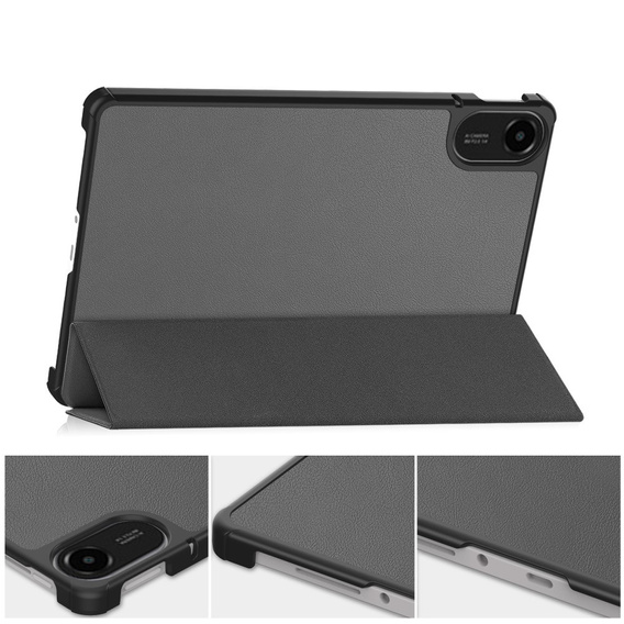 Etui z klapką do Xiaomi Redmi Pad 2 – z funkcją podstawki, szare