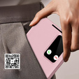 Etui do Samsung Galaxy S25 Edge – Smart View z kieszenią na kartę, różowe