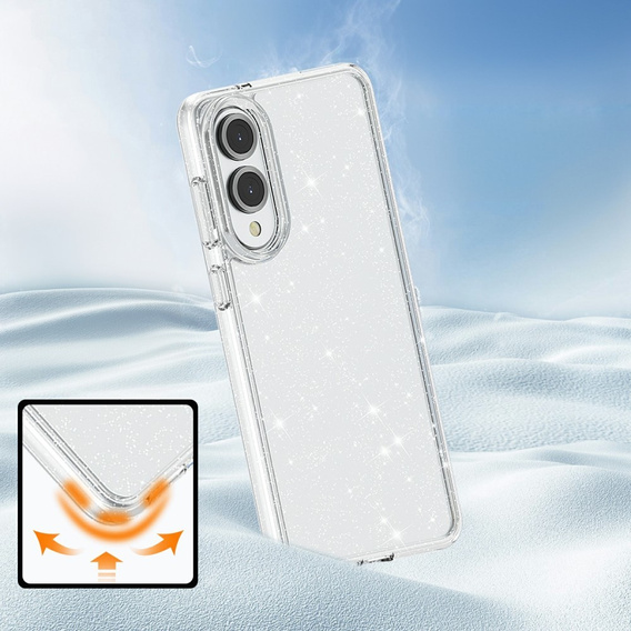 Etui do Samsung Galaxy S25 Edge, Glittery Powder, przezroczyste