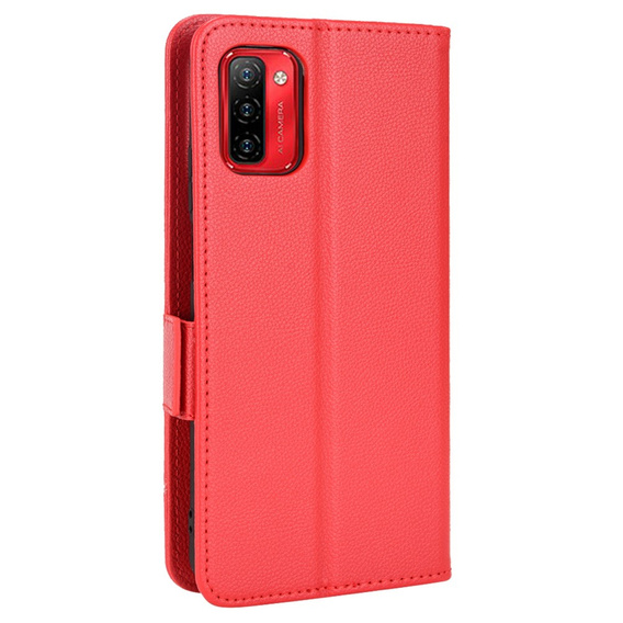 Etui z klapką do Ulefone Note 12P, Wallet Litchi Magnet, czerwone