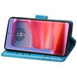Etui z klapką do Motorola Edge 50 Ultra, Butterfly, niebieskie