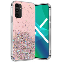 Etui do Samsung Galaxy A04S / A13 5G, Glittery, różowe