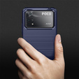 Etui do Xiaomi Poco X4 Pro 5G, Karbon, niebieskie