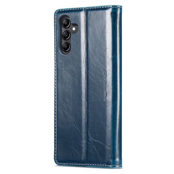 Etui z klapką CASEME do Samsung Galaxy A14 5G, Waxy Textured, niebieskie