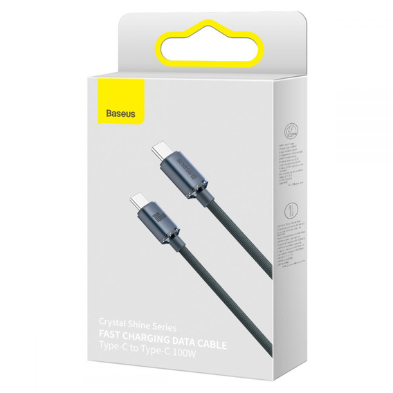 BASEUS Crystal Shine Kabel Type-C / Type-C 100W 2M - Black