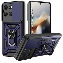 Etui pancerne do Motorola Moto G56 5G, CamShield Slide, niebieskie