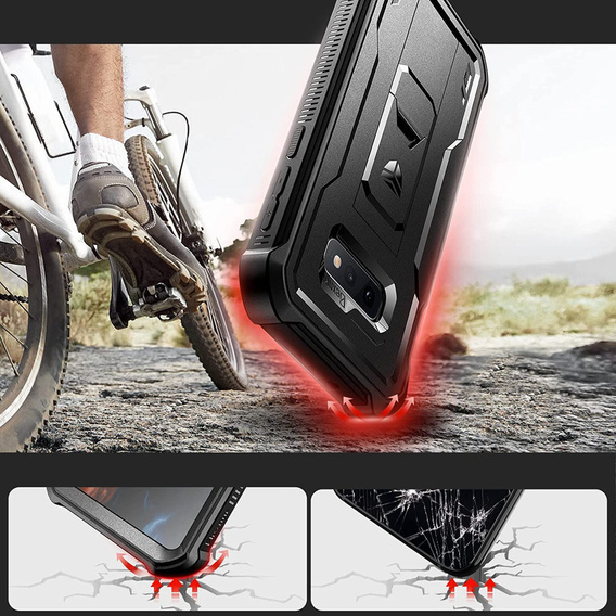 Etui pancerne do Samsung Galaxy S10e, Dexnor Full Body, czarne