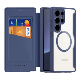 Etui Dux Ducis do Samsung Galaxy S25 Ultra, Skin X Pro, MagSafe, granatowe