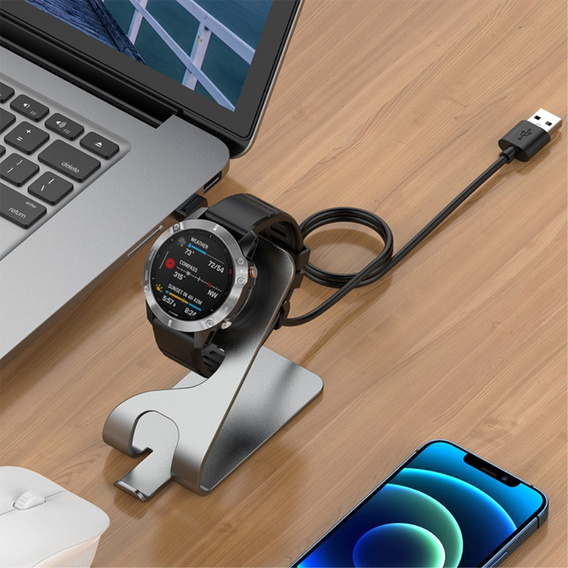 Aluminiowa Stacja Dokująca USB do Garmin Fenix 7/7S/7X/6/6X/6S, Szara