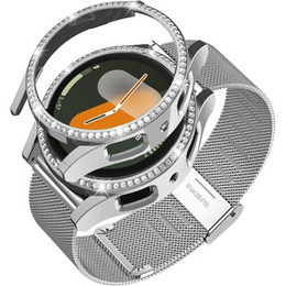 Pasek Bransoleta Milanese + Etui do Samsung Galaxy Watch 7 40mm, Srebrna